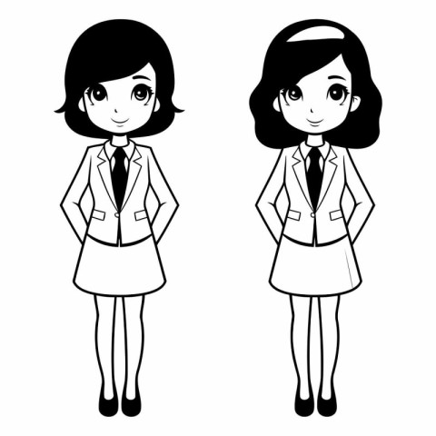 cute businesswoman cartoon vector illustration graphic design ve