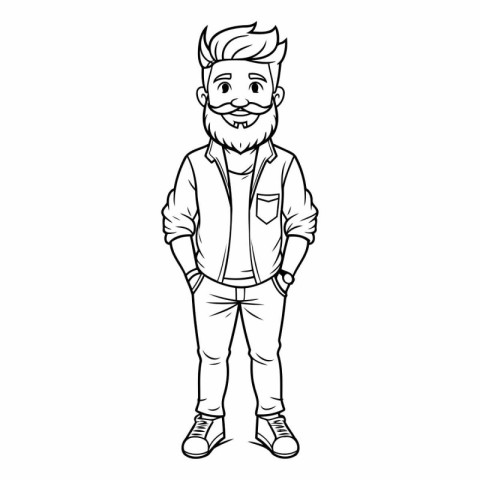 Hipster man cartoon icon. Male avatar person people and human th