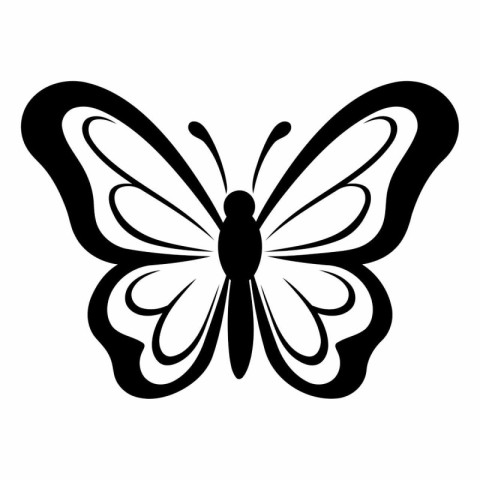 Butterfly icon. Simple illustration of butterfly vector icon for