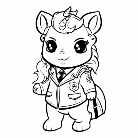 Cute Unicorn Coloring Book for Children.