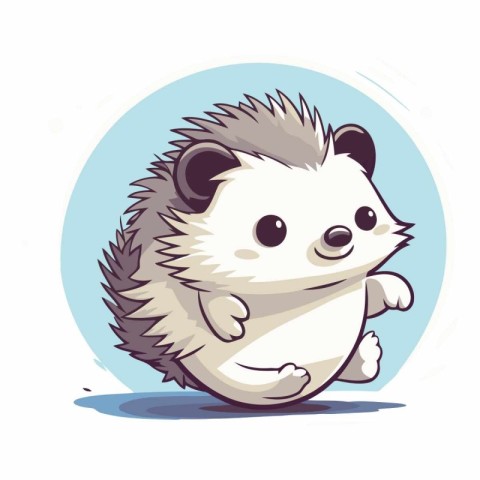 Cute hedgehog cartoon vector illustration. Cute hedgehog.