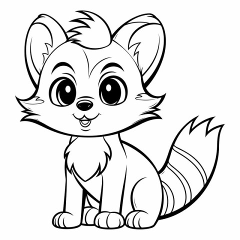 Cute Fox Cartoon Mascot Character Vector Illustration Isolated o