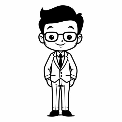 Businessman cartoon icon. Management corporate job and occupatio