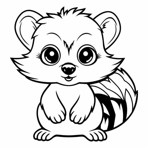 Mascot Illustration of Cute Hedgehog Animal for Coloring Book