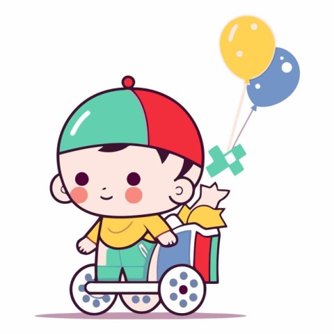 wheelchair. balloon. kid. child. toddler. person. boy. little. c