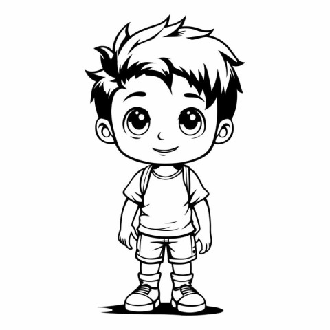 Vector illustration of Cute little boy. Cartoon style. Isolated