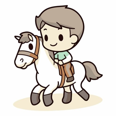 Boy riding horse of a boy riding a horse.