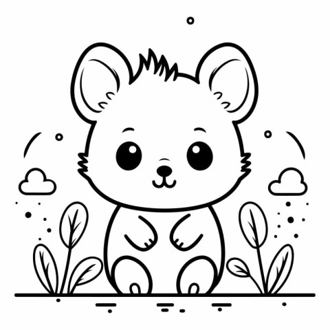 Cute cartoon hamster of a hamster.