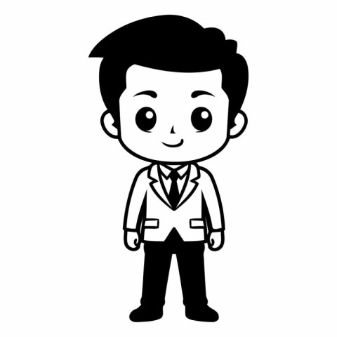 businessman avatar cartoon character on white background  vector