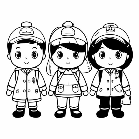 Children wearing winter clothes of children wearing winter cloth