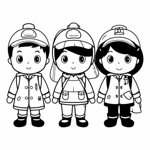 Children wearing winter clothes of children wearing winter cloth
