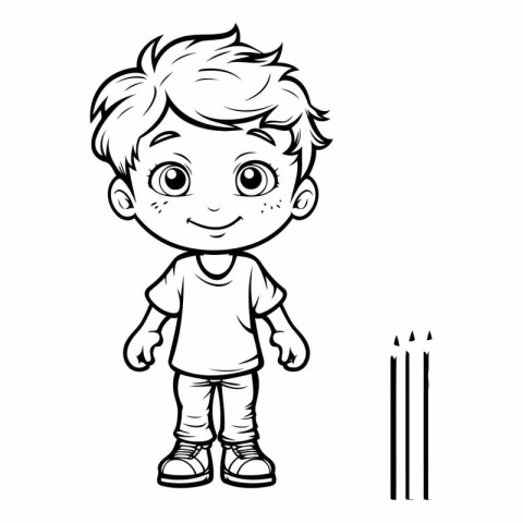 Cute little boy with a candle in his hand.