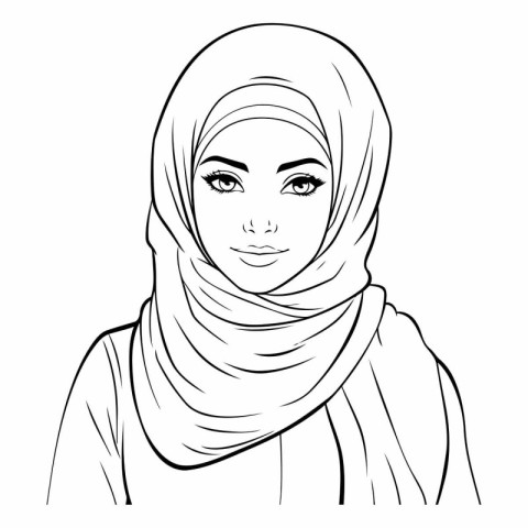 Beautiful Muslim woman in hijab of a beautiful muslim woman.