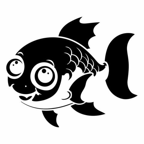 Cute fish icon. Simple illustration of cute fish vector icon for