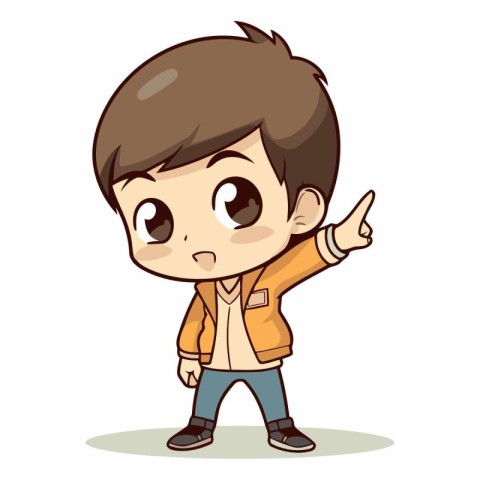 cute boy cartoon design eps10 graphic.