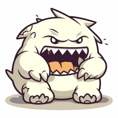 Angry Bulldog Cartoon Mascot Character Vector Illustration.