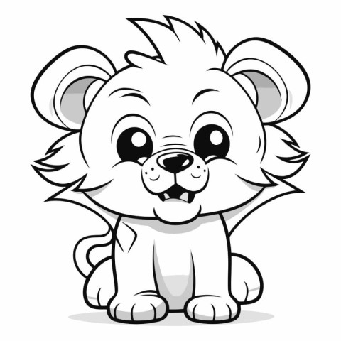 Cute Lion Cartoon Mascot Character.