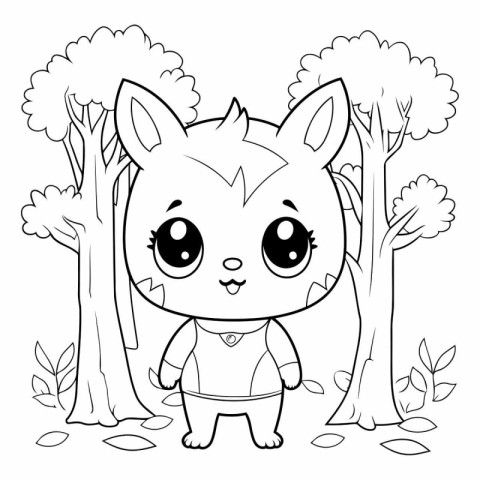 cute little fox animal cartoon vector illustration graphic desig