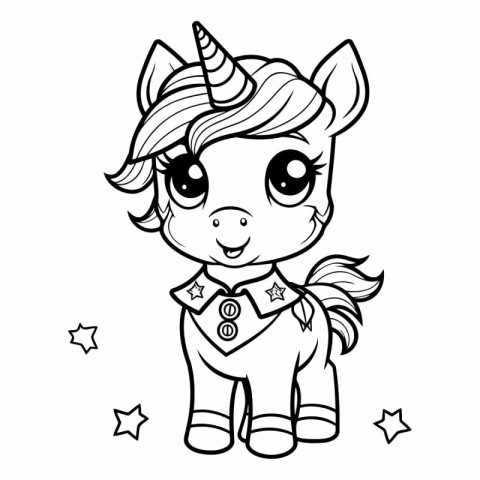 Unicorn. Coloring book for children.