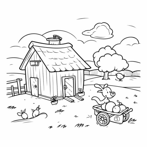 Coloring book for children: farm of a farm.