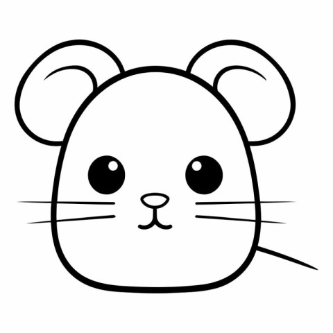 Cute mouse icon. Cartoon illustration of cute mouse vector icon