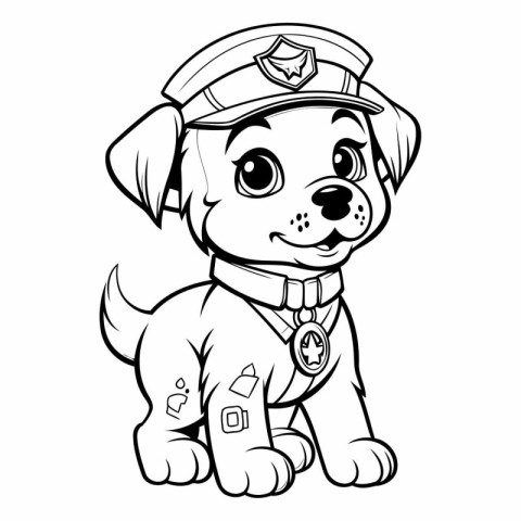 Puppy in the form of a police officer.