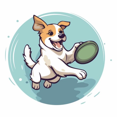 Jack russell dog playing with a ball.