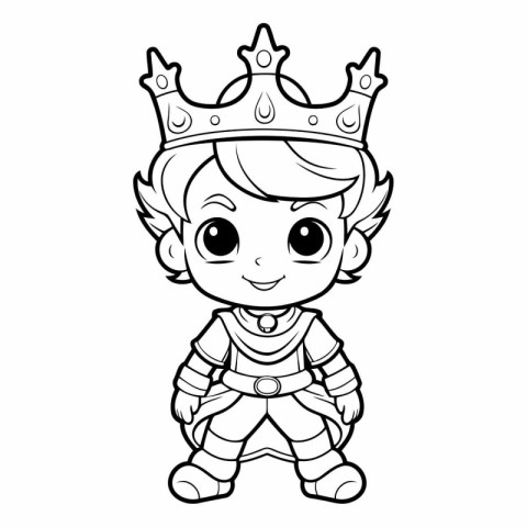 Cute little prince. Coloring book for children