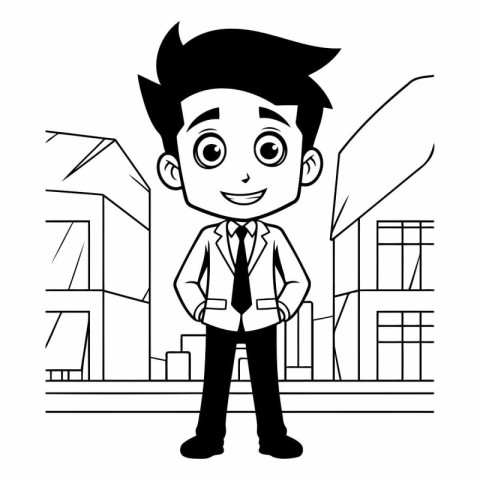 Businessman cartoon design. Man business management corporate jo