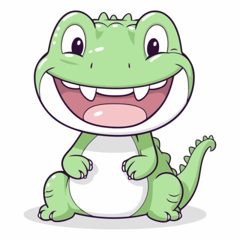 Cute crocodile cartoon of a crocodile.