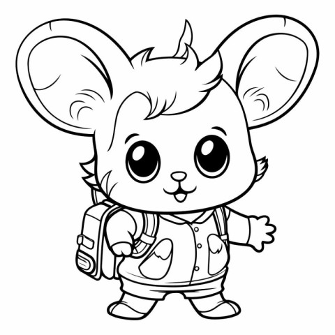 Mascot Illustration of Cute Little Mouse Animal Character for Co
