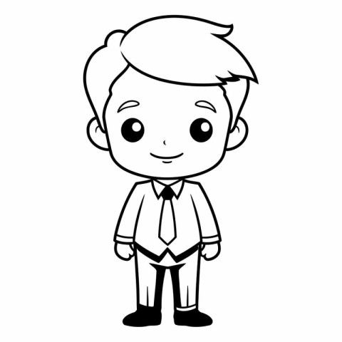 cute little boy cartoon vector illustration graphic design vecto