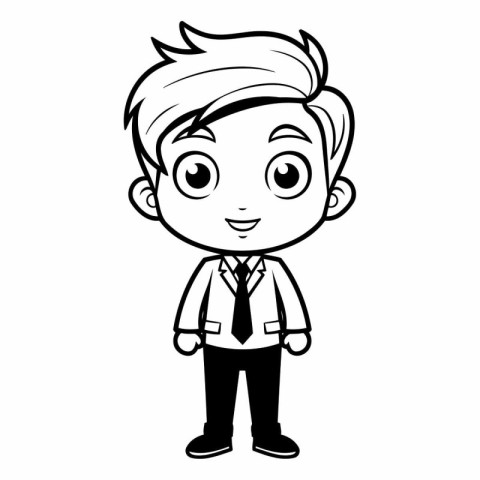 cute boy cartoon on white background graphic design.