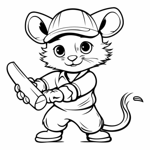 Mascot Illustration of a Little Mouse Mascot Character