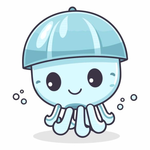 Octopus cartoon character design vector illustration. Cute octop