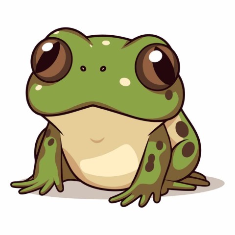 Frog isolated on a white background. Eps 10