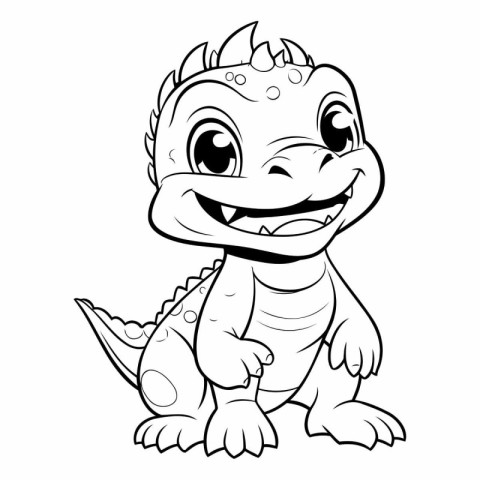 Cute crocodile - Coloring book for children