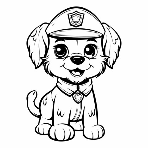 Puppy in the form of a police officer