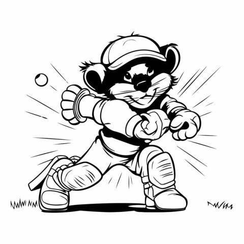 Mascot Illustration of a Mascot Character Wearing a Cap