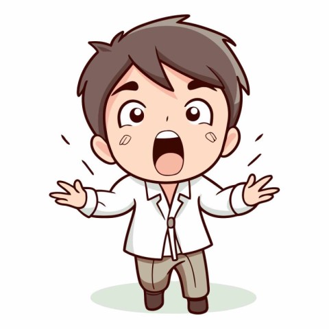 Surprised boy - Cute Cartoon Vector IllustrationÃ¯Â»Â¿