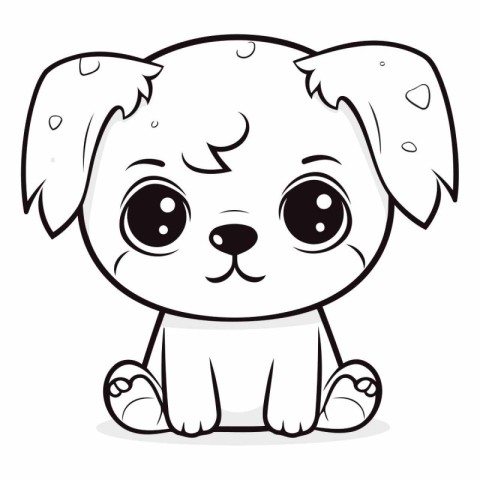 Cute dog cartoon design eps10 graphic.