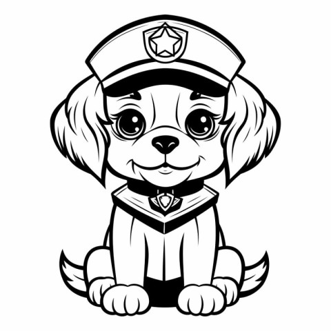 Puppy in the form of a police officer