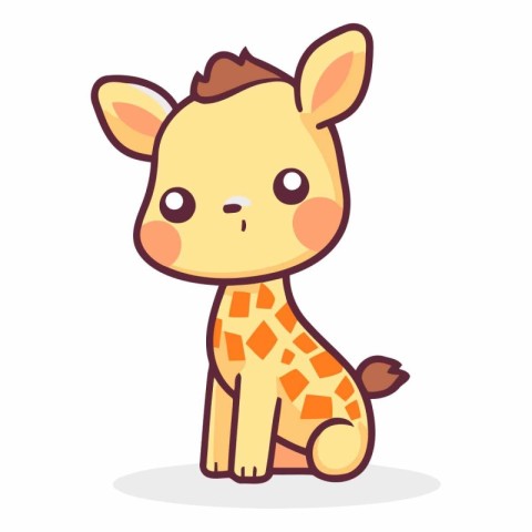 Cute cartoon giraffe of a cute giraffe.