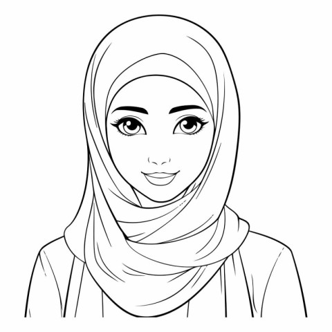 Hijab woman with headscarf of a muslim woman.