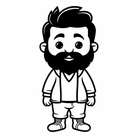 Hipster man cartoon icon. Hipster people and human theme. Isolat