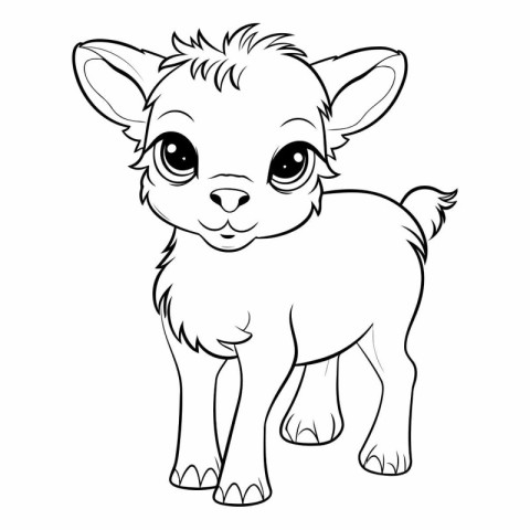 Cute Cartoon Chihuahua for coloring book