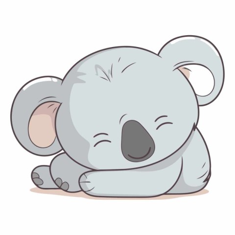 Cute cartoon koala of a cute koala.