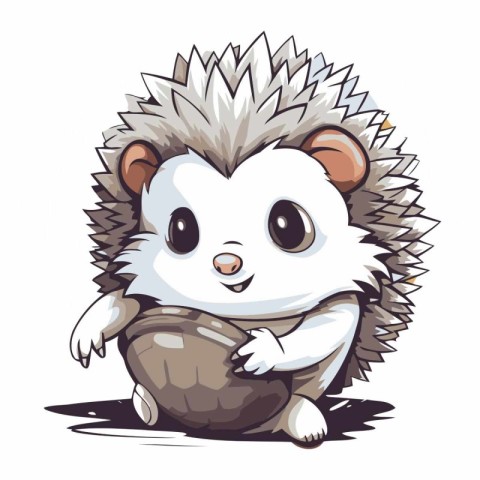 hedgehog on white background. eps10