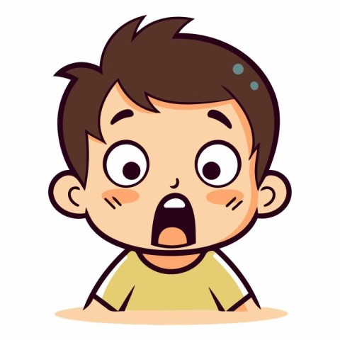 Surprised Boy - Cartoon Vector IllustrationÃ¯Â»Â¿