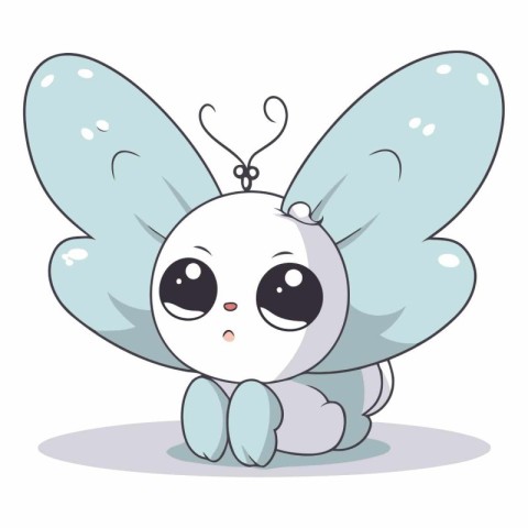 Cute butterfly cartoon of a cute butterfly character.